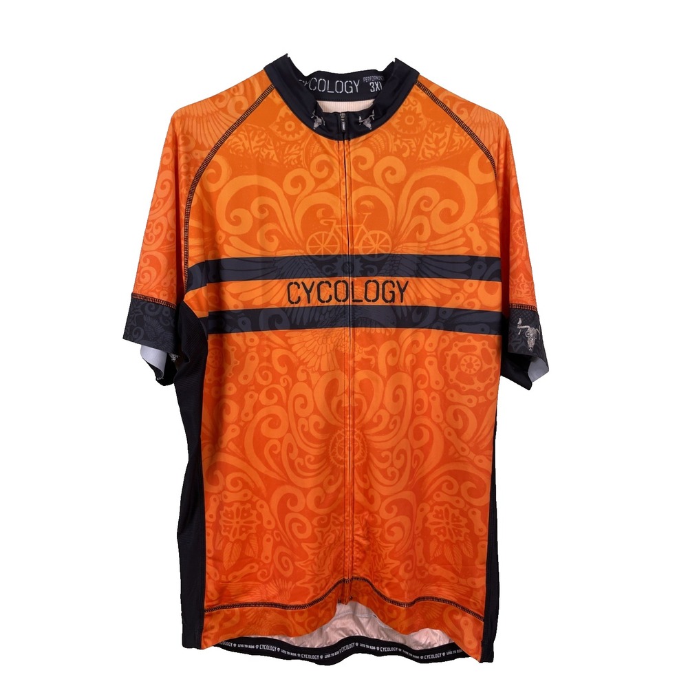 Cycology Life Behind Bars Mens Cycling Jersey 3XL Orange Short Sleeve JERS212_M - Picture 2 of 7